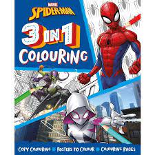 Igloo Books Marvel Spiderman 3in1 Colouring Book 3x