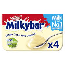 Milkybar Nestle Milkybar Smooth & Creamy White Chocolate Dessert 4x(65G)